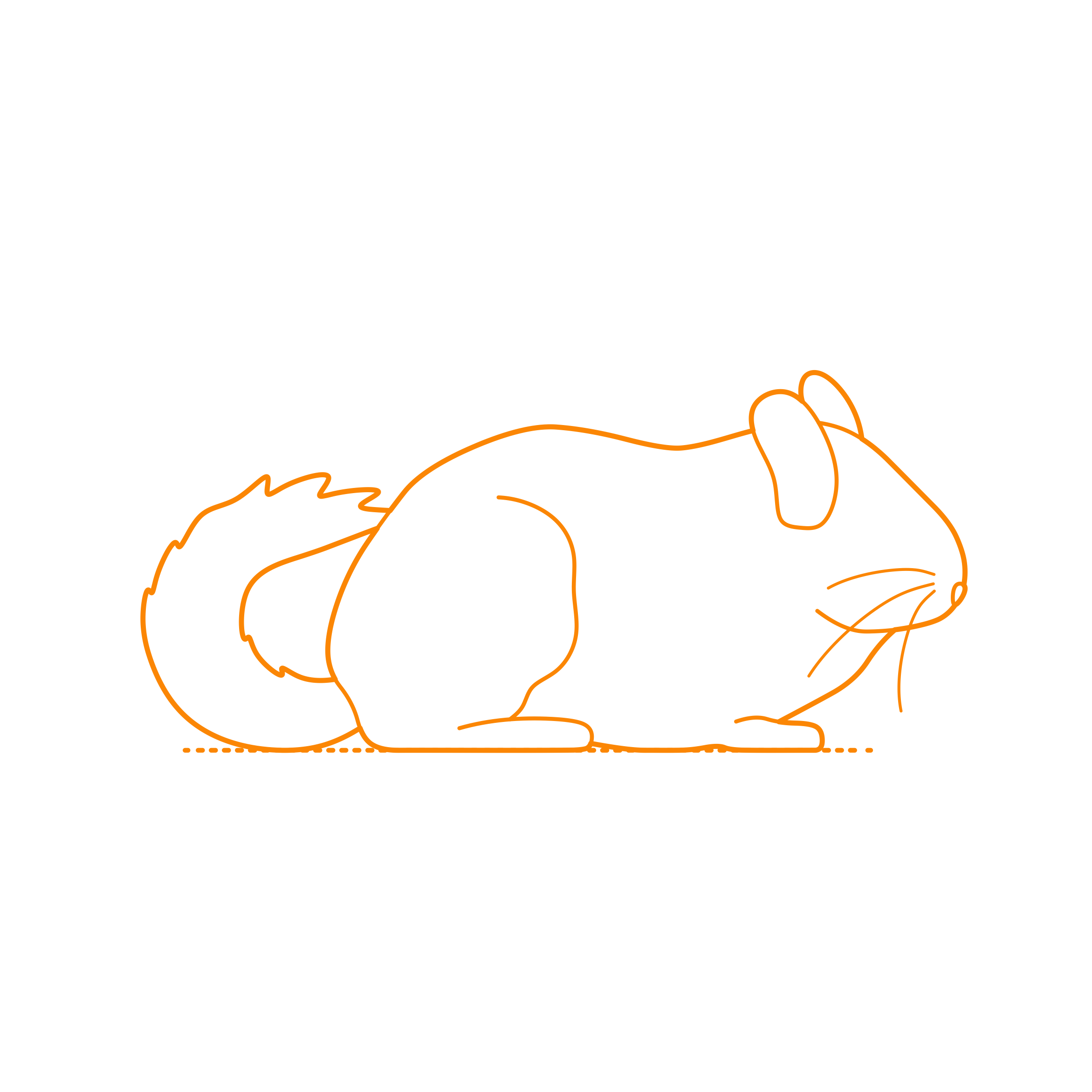 Animals Rodents Long Tailed Chinchilla Stencil Svg Design File Free Vectors